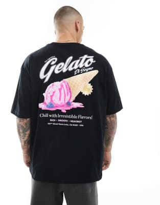 Asos Design Oversized T-shirt With Summer Graphic