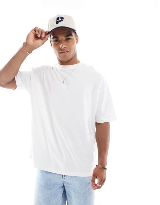 ASOS DESIGN oversized t-shirt with tennis graphic in white