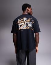 ASOS DESIGN boxy oversized heavyweight t-shirt with print in white