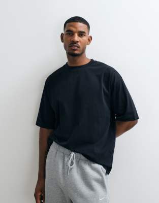 Asos Design Oversized T-shirt With Text Graphic In Black