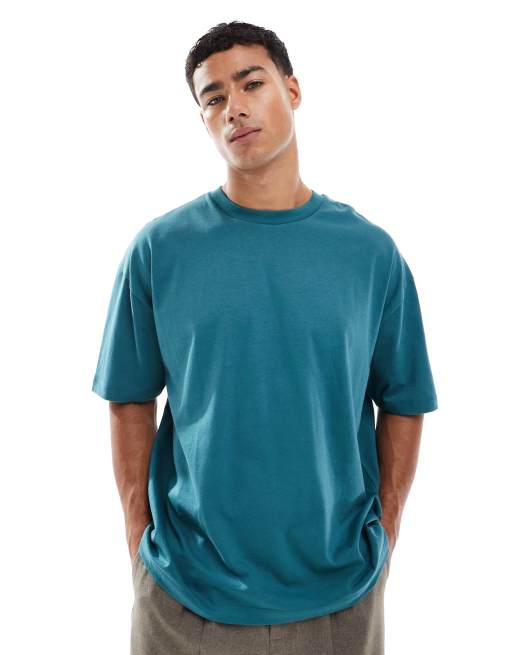 ASOS DESIGN oversized T-shirt with text graphic in green, 2 of 4