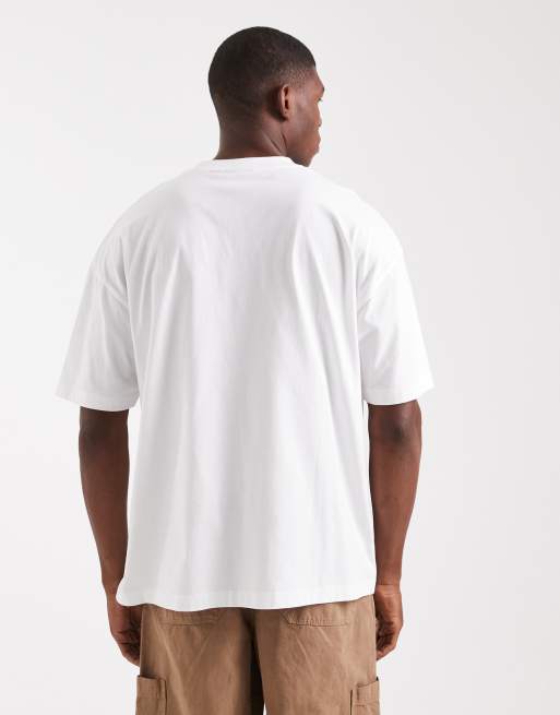 ASOS DESIGN oversized t-shirt with text graphic in white, 3 of 5