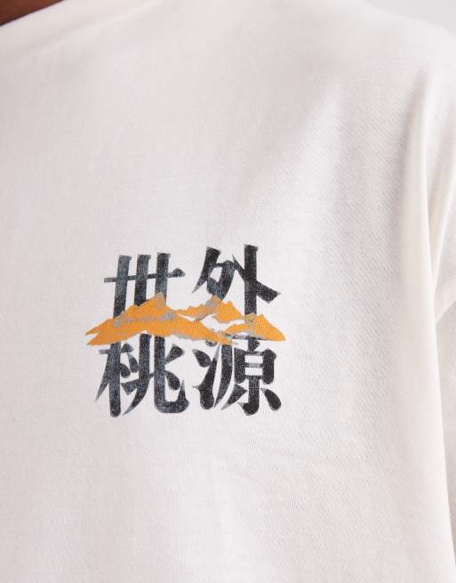 ASOS DESIGN oversized t-shirt with text graphic in white, 3 of 5