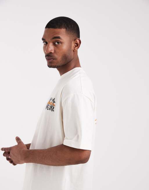 ASOS DESIGN oversized t-shirt with text graphic in white, 4 of 5