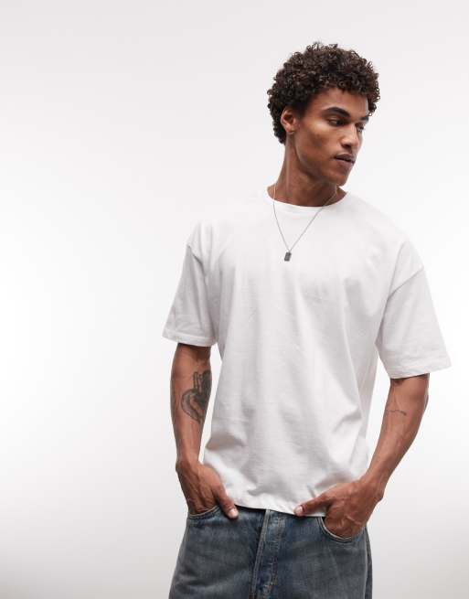 ASOS DESIGN oversized t-shirt with text graphic in white, 2 of 5