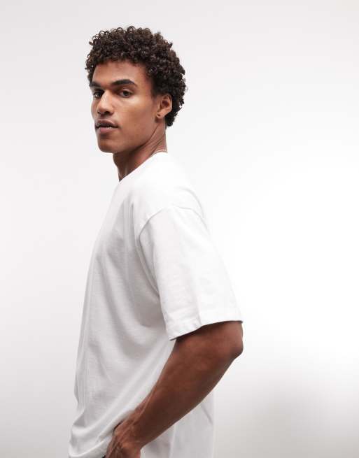 ASOS DESIGN oversized t-shirt with text graphic in white, 5 of 5