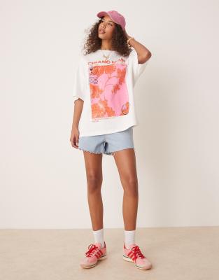 Asos Design Oversized T-shirt With Thailand Graphic In Multi