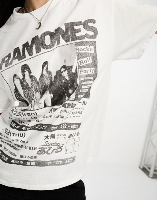 ASOS DESIGN oversized t-shirt with the ramones license graphic in