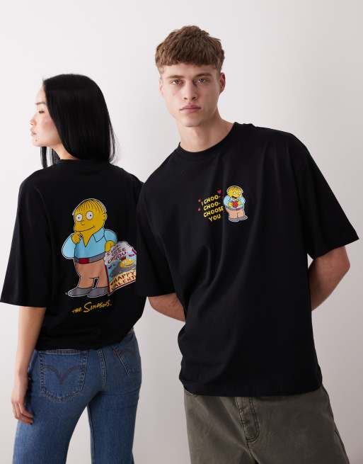 ASOS DESIGN oversized t-shirt with the Simpsons print in black, 3 of 4