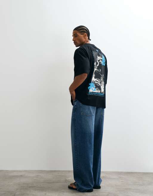 ASOS DESIGN oversized t-shirt with tiger graphic in black, 5 of 5