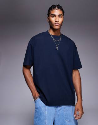 Asos Design Oversized T-shirt With Tijuana Tiger Graphic In Blue