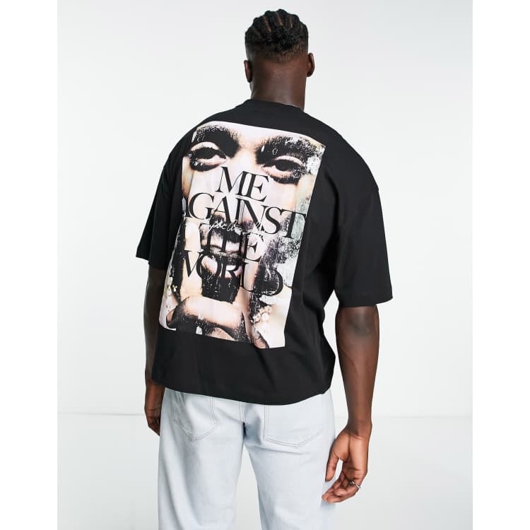 Demon Play sokken Maak het zwaar ASOS DESIGN oversized t-shirt with tupac print in black | ASOS