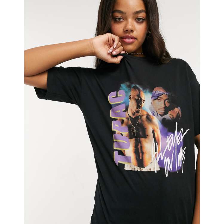 Oversized tupac 2024 t shirt dress