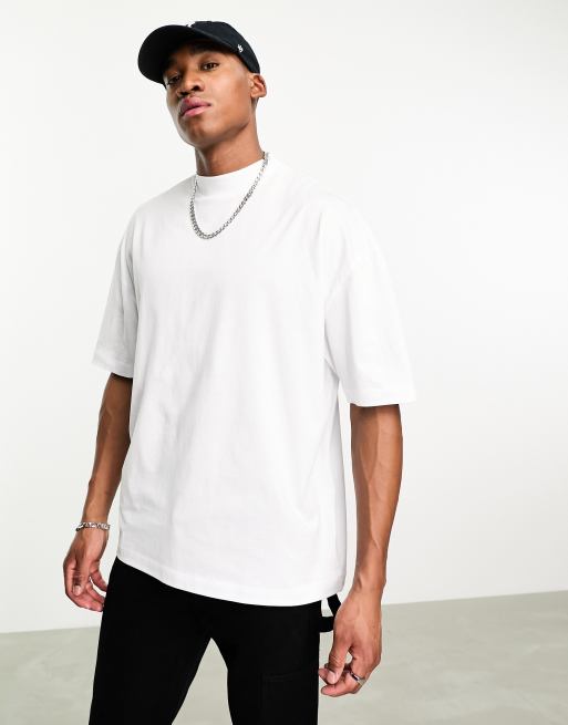 ASOS T-shirt With Notch Neck in White for Men