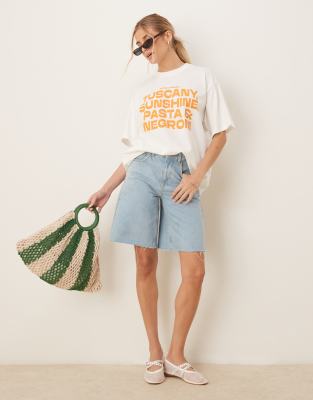 Asos Design Oversized T-shirt With Tuscany And Negroni Graphic
