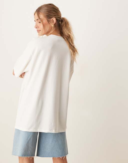 ASOS DESIGN oversized t-shirt with tuscany and negroni graphic in cream, 4 of 4