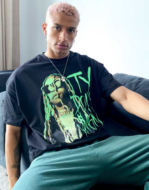 ASOS DESIGN oversized T-shirt with Ty Dolla print in black