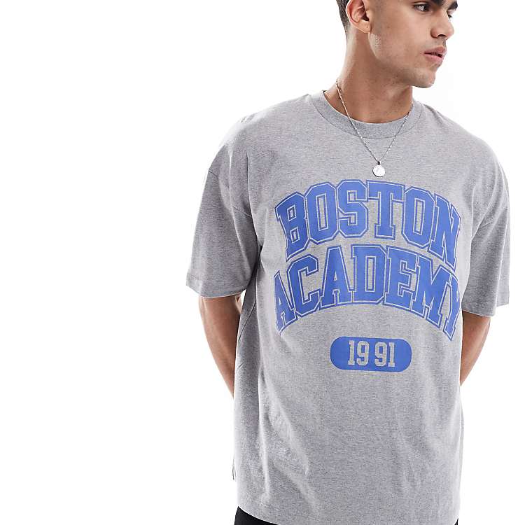 ASOS DESIGN oversized t-shirt with varsity front graphic in ASOS DESIGN oversized t-shirt with varsity front graphic in