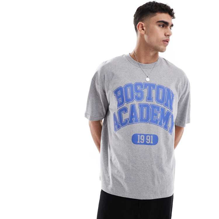 ASOS DESIGN oversized t-shirt with varsity front graphic in