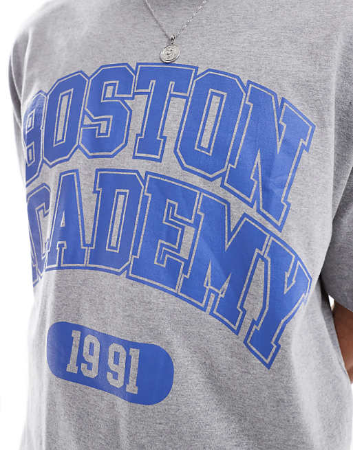 ASOS DESIGN oversized t-shirt with varsity front graphic in ASOS DESIGN oversized t-shirt with varsity front graphic in