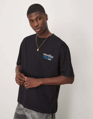 Asos Design Oversized T-shirt With Varsity Graphic