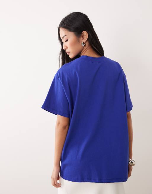 ASOS DESIGN oversized t-shirt with varsity number in blue, 4 of 4