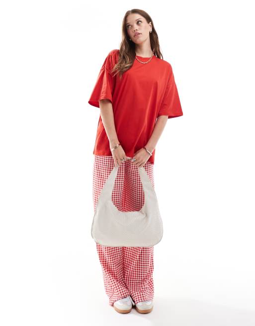 ASOS DESIGN oversized t-shirt with Venice beach graphic in red, 2 of 4