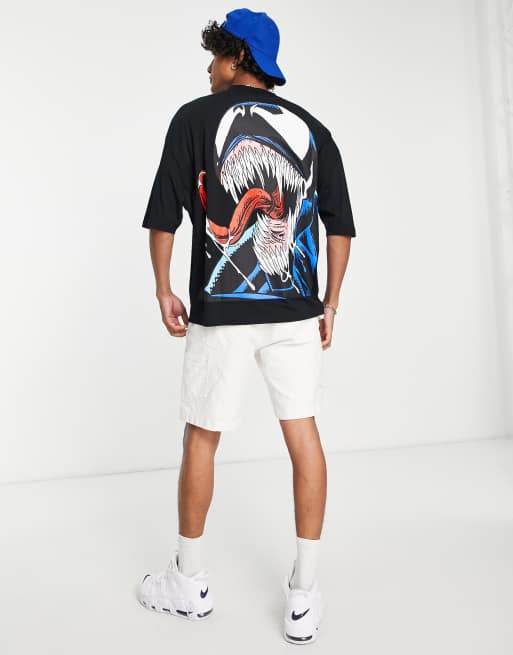 ASOS DESIGN oversized t shirt with Venom print in black