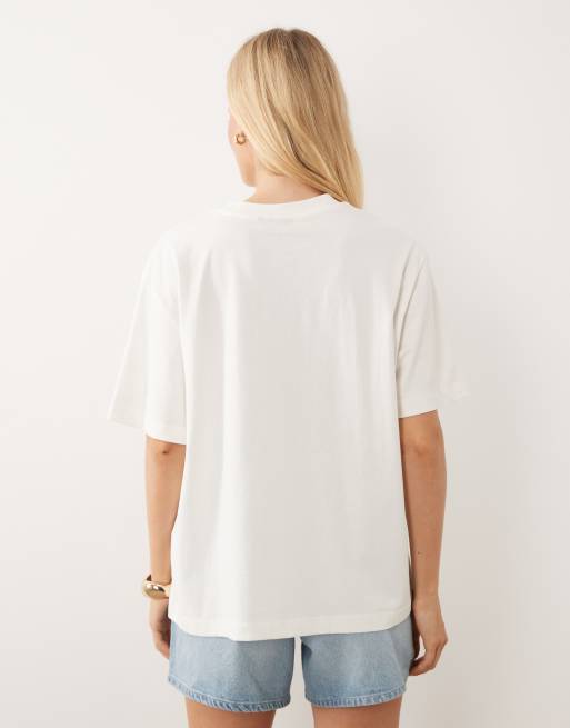 ASOS DESIGN oversized t-shirt with vintage Tarifa holiday graphic in cream, 4 of 4