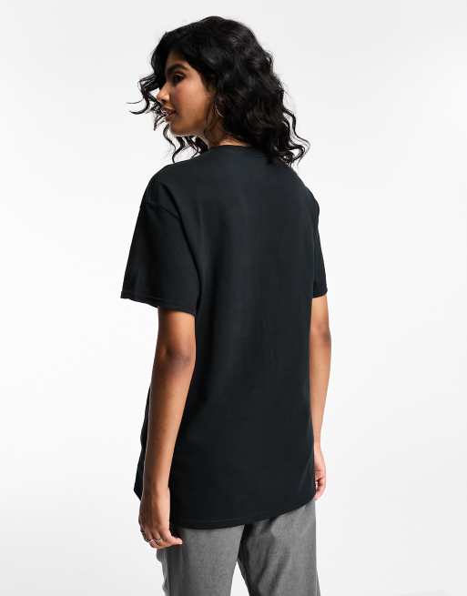 ASOS DESIGN oversized T-shirt with Woke Up Sexy slogan leopard graphic in black, 2 of 3