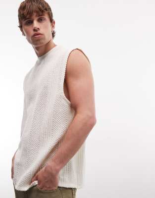 Asos Design Oversized Tank In White