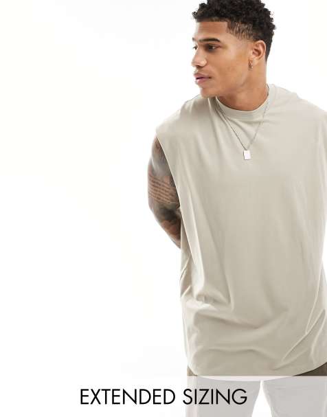 ASOS DESIGN oversized tank in stone - view 1