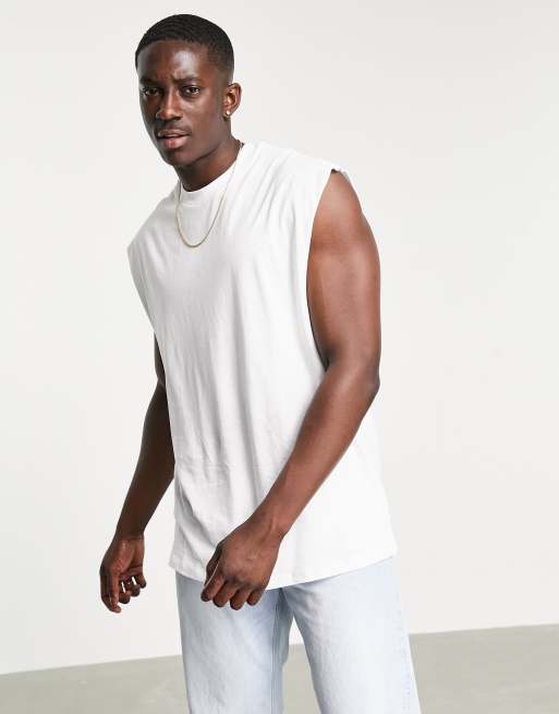 ASOS DESIGN oversized tank in white