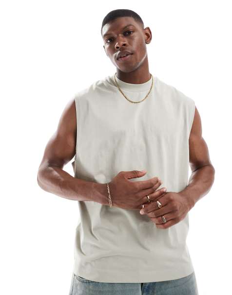 ASOS DESIGN oversized tank top in gray - view 1