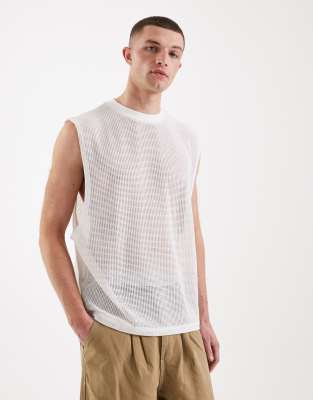 Asos Design Oversized Tank Top In White