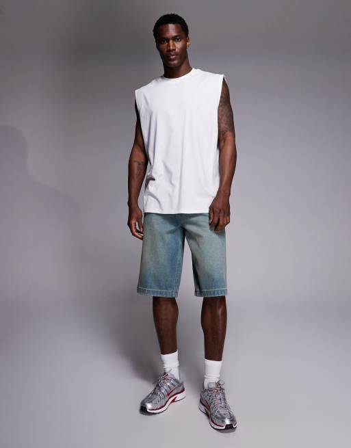 ASOS DESIGN oversized tank top with Italia car graphic in white, 2 of 5