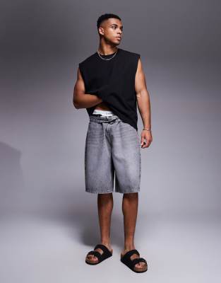 ASOS DESIGN OVERSIZED TANK TOP WITH MOTEL GRAPHIC 
