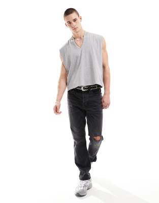 ASOS DESIGN OVERSIZED TANK TOP WITH V-NECK 