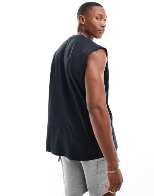 ASOS DESIGN OVERSIZED TANK WITH BUTTERFLY CHEST PRINT 