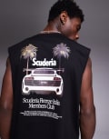 [ASOS DESIGN] ASOS DESIGN oversized tank with car graphic in black S BLACK