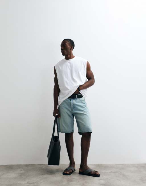 ASOS DESIGN oversized tank with celestial spine print in white, 4 of 5