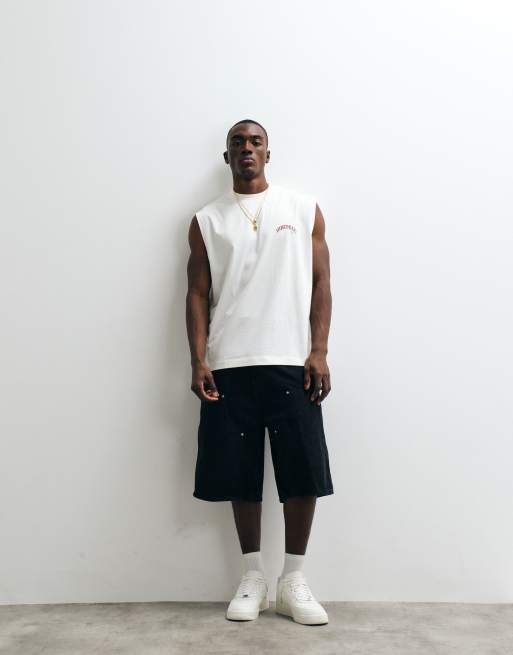 ASOS DESIGN oversized tank with cowboy graphic in cream, 5 of 5