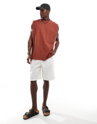 ASOS DESIGN OVERSIZED TANK WITH FRONT POCKET 