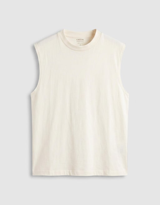 ASOS DESIGN oversized tank with limoncello graphic in off white, 7 of 9