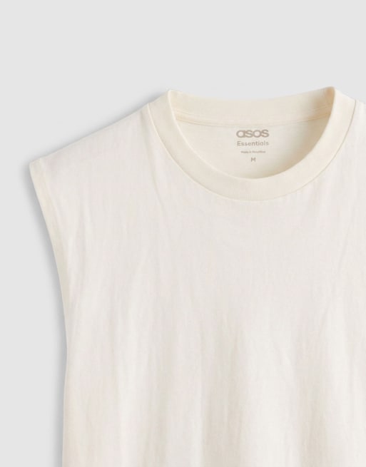 ASOS DESIGN oversized tank with limoncello graphic in off white, 9 of 9