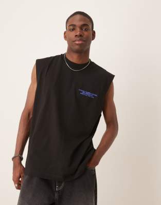 ASOS DESIGN OVERSIZED TANK WITH MUSIC GRAPHIC 