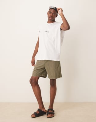 Asos Design Oversized Tank With Soccer Graphic