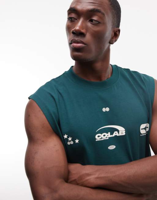 ASOS DESIGN oversized tank with street text graphic in green, 5 of 5