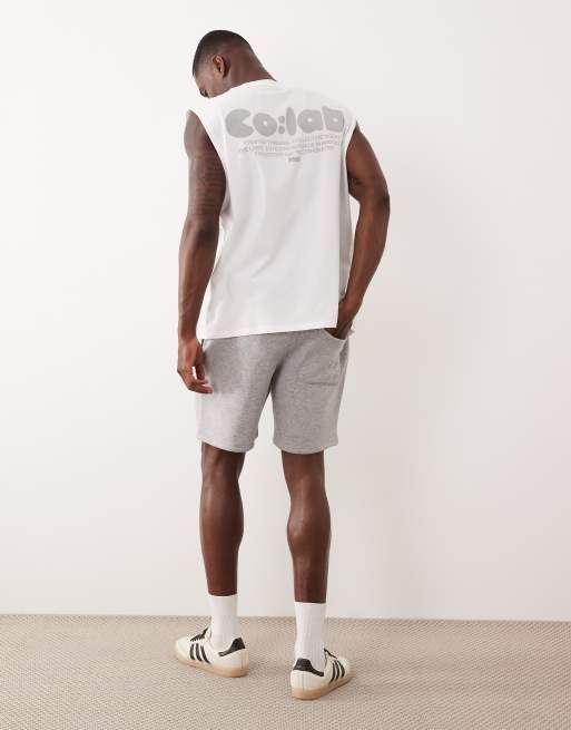ASOS DESIGN oversized tank with text print in white, 2 of 7