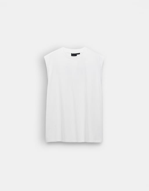 ASOS DESIGN oversized tank with text print in white, 7 of 7